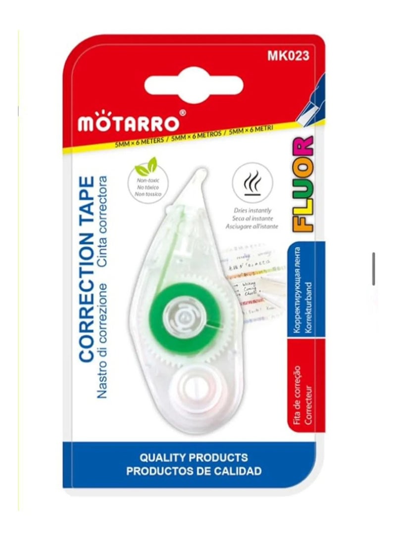 شريط تصحيح MOTARRO MK023 - سريع الجفاف، غير سام، قابل لإعادة الملء، مثالي للاستخدام في المكتب والمدرسة والمنزل